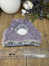 Load image into Gallery viewer, Natural Amethyst Crystal Tea Light Holder – Uruguay Home Decor