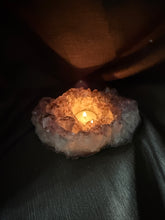 Load image into Gallery viewer, Natural Amethyst Crystal Tea Light Holder – Uruguay Home Decor