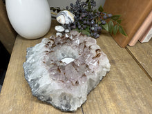 Load image into Gallery viewer, Natural Amethyst Crystal Tea Light Holder – Uruguay Home Decor