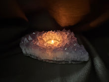 Load image into Gallery viewer, Natural Amethyst Crystal Tea Light Holder – Uruguay Home Decor