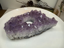 Load image into Gallery viewer, Natural Amethyst Crystal Tea Light Holder – Uruguay Home Decor