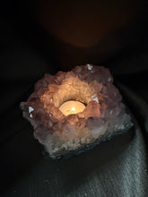 Load image into Gallery viewer, Natural Amethyst Crystal Tea Light Holder – Uruguay Home Decor