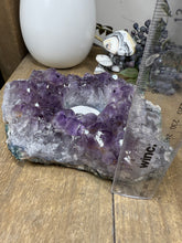 Load image into Gallery viewer, Natural Amethyst Crystal Tea Light Holder – Uruguay Home Decor