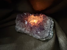 Load image into Gallery viewer, Natural Amethyst Crystal Tea Light Holder – Uruguay Home Decor