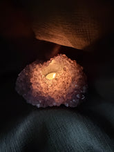 Load image into Gallery viewer, Natural Amethyst Crystal Tea Light Holder – Uruguay Home Decor