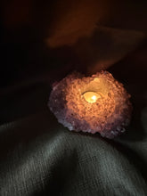 Load image into Gallery viewer, Natural Amethyst Crystal Tea Light Holder – Uruguay Home Decor