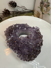 Load image into Gallery viewer, Natural Amethyst Crystal Tea Light Holder – Uruguay Home Decor