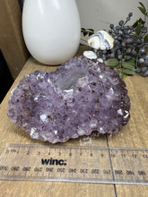 Load image into Gallery viewer, Natural Amethyst Crystal Tea Light Holder – Uruguay Home Decor