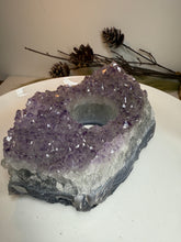 Load image into Gallery viewer, Natural Amethyst Crystal Tea Light Holder – Uruguay Home Decor