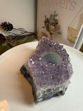 Load image into Gallery viewer, Natural Amethyst Crystal Tea Light Holder – Uruguay Home Decor