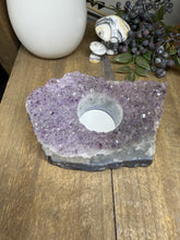 Load image into Gallery viewer, Natural Amethyst Crystal Tea Light Holder – Uruguay Home Decor