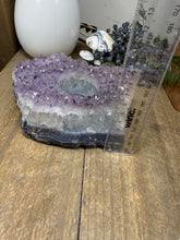 Load image into Gallery viewer, Natural Amethyst Crystal Tea Light Holder – Uruguay Home Decor