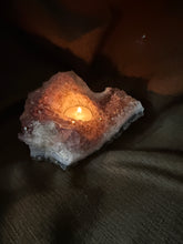 Load image into Gallery viewer, Natural Amethyst Crystal Tea Light Holder – Uruguay Home Decor