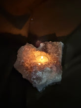Load image into Gallery viewer, Natural Amethyst Crystal Tea Light Holder – Uruguay Home Decor