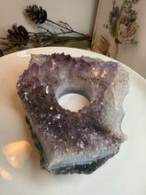 Load image into Gallery viewer, Natural Amethyst Crystal Tea Light Holder – Uruguay Home Decor