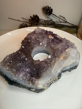 Load image into Gallery viewer, Natural Amethyst Crystal Tea Light Holder – Uruguay Home Decor