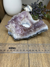 Load image into Gallery viewer, Natural Amethyst Crystal Tea Light Holder – Uruguay Home Decor