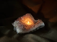 Load image into Gallery viewer, Natural Amethyst Crystal Tea Light Holder – Uruguay Home Decor