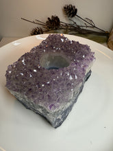 Load image into Gallery viewer, Natural Amethyst Crystal Tea Light Holder – Uruguay Home Decor