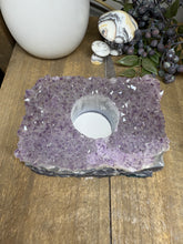 Load image into Gallery viewer, Natural Amethyst Crystal Tea Light Holder – Uruguay Home Decor