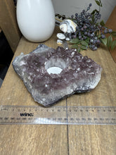 Load image into Gallery viewer, Natural Amethyst Crystal Tea Light Holder – Uruguay Home Decor