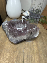 Load image into Gallery viewer, Natural Amethyst Crystal Tea Light Holder – Uruguay Home Decor