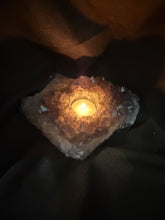 Load image into Gallery viewer, Natural Amethyst Crystal Tea Light Holder – Uruguay Home Decor