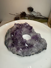 Load image into Gallery viewer, Natural Amethyst Crystal Tea Light Holder – Uruguay Home Decor