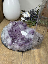 Load image into Gallery viewer, Natural Amethyst Crystal Tea Light Holder – Uruguay Home Decor