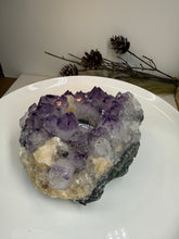 Load image into Gallery viewer, Natural Amethyst Crystal Tea Light Holder – Uruguay Home Decor