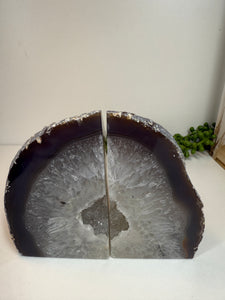 Natural Agate book ends