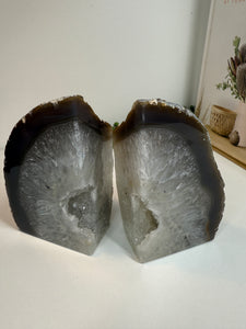 Natural Agate book ends