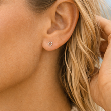 Load image into Gallery viewer, Sterling Silver X and O Stud Earrings – Classic 925 Silver Push‑Back Design (Made in Italy)
