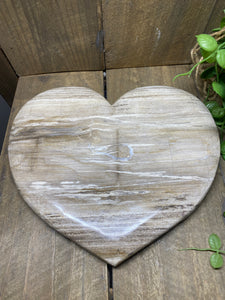 Petrified wood love heart