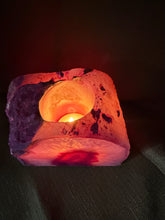 Load image into Gallery viewer, Pink Agate Tea Light Candle Holder – Crystal Home Décor