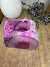 Load image into Gallery viewer, Pink Agate Tea Light Candle Holder – Crystal Home Décor