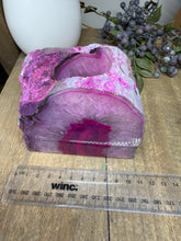 Load image into Gallery viewer, Pink Agate Tea Light Candle Holder – Crystal Home Décor