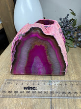 Load image into Gallery viewer, Pink Agate Tea Light Candle Holder – Crystal Home Décor