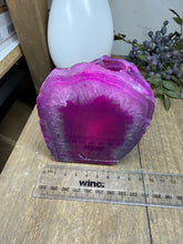 Load image into Gallery viewer, Pink Agate Tea Light Candle Holder – Crystal Home Décor