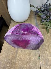Load image into Gallery viewer, Pink Agate Tea Light Candle Holder – Crystal Home Décor