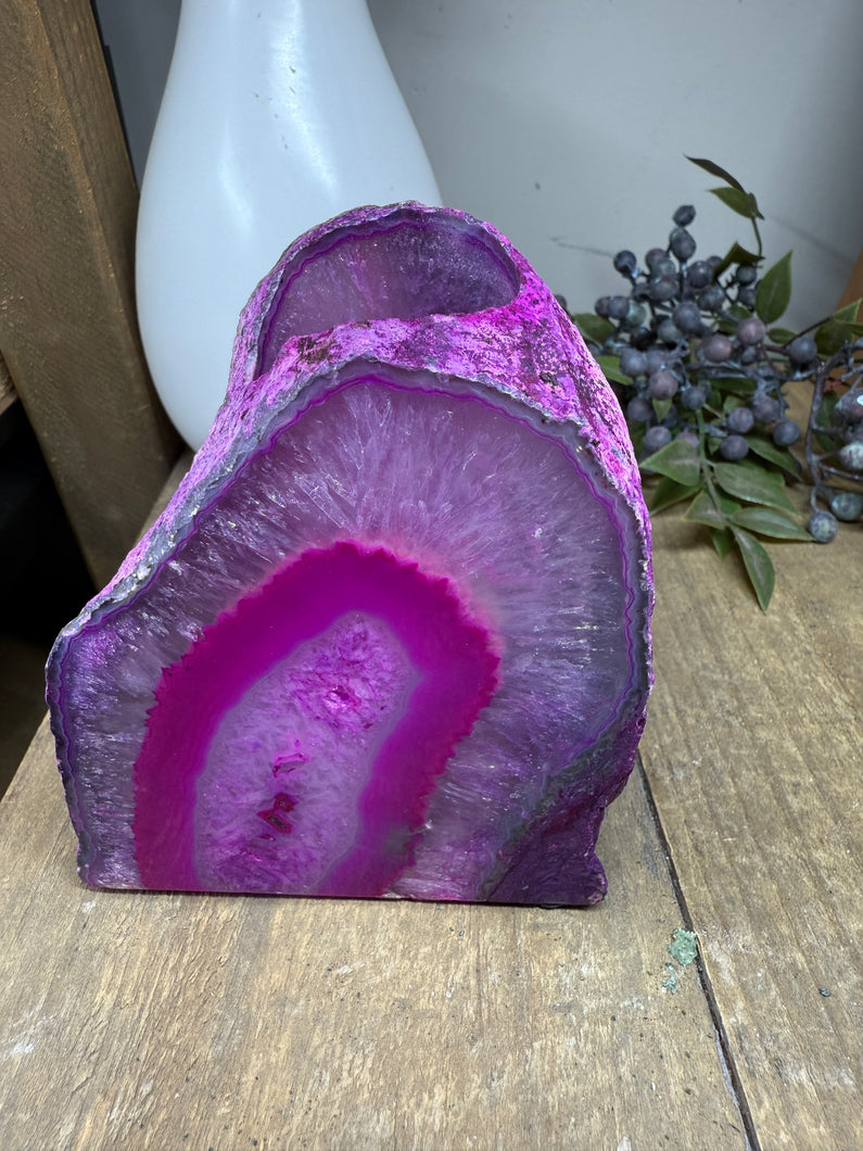 Pink Agate Tea Light Candle Holder – Crystal Home Décor