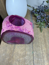 Load image into Gallery viewer, Pink Agate Tea Light Candle Holder – Crystal Home Décor