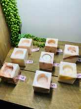 Load image into Gallery viewer, Pink Calcite Tea light candle holder