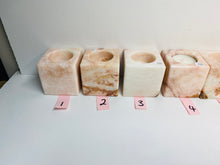 Load image into Gallery viewer, Pink Calcite Tea light candle holder