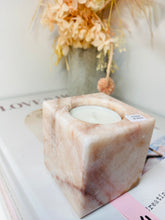 Load image into Gallery viewer, Pink Calcite Tea light candle holder