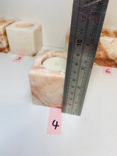 Load image into Gallery viewer, Pink Calcite Tea light candle holder