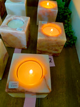 Load image into Gallery viewer, Pink Calcite Tea light candle holder