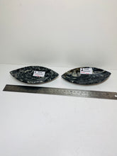 Load image into Gallery viewer, Polished Fossil Ammonite Orthoceras boat shaped bowls