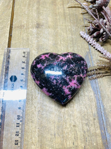 Rhodonite love heart