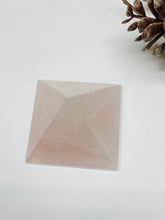 Load image into Gallery viewer, Rose Quartz pyramid - paper weight or unique display piece